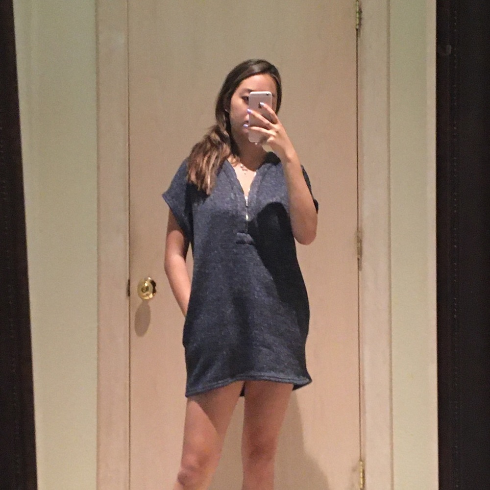Blue Thick Knit Dress